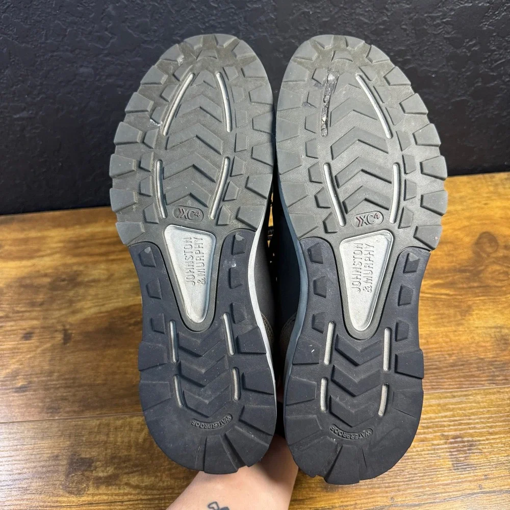 Johnston & Murphy XC4 25-3305 Black‎ Leather Waterproof Hiking Shoes Mens 10M